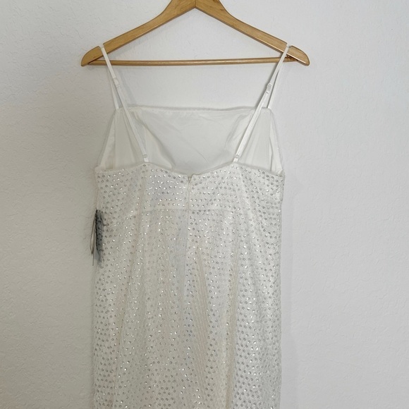 Aidan Mattox Sequined Maxi Ivory Evening Dress - Picture 5 of 8